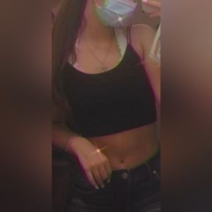 Black and White Edge Tank Tops